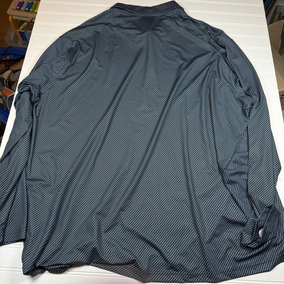 Jos A Bank Traveler Collection Tailored Fit Diagonal Dot Black Blue Polo Mens 4X - Picture 6 of 6